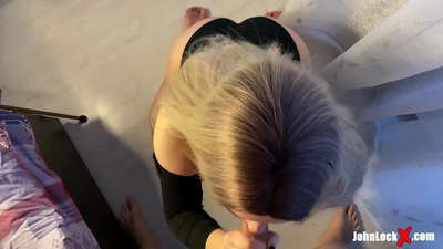 Rauðhærður sjúga pikk og fokka upp, fá ásamt á rassinn